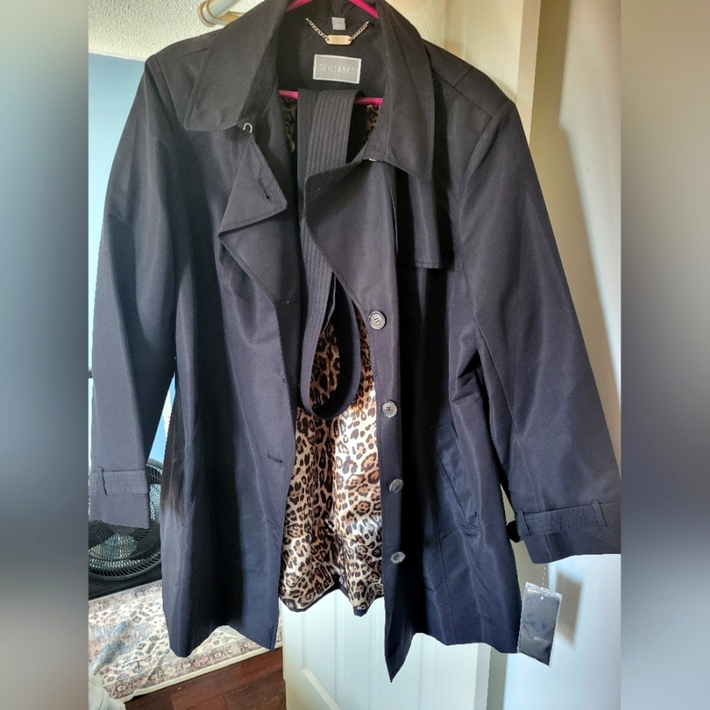 Guillaume, size 1x, black trench